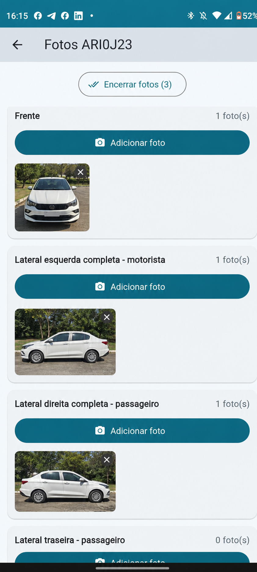 Fotos do veículo por posição